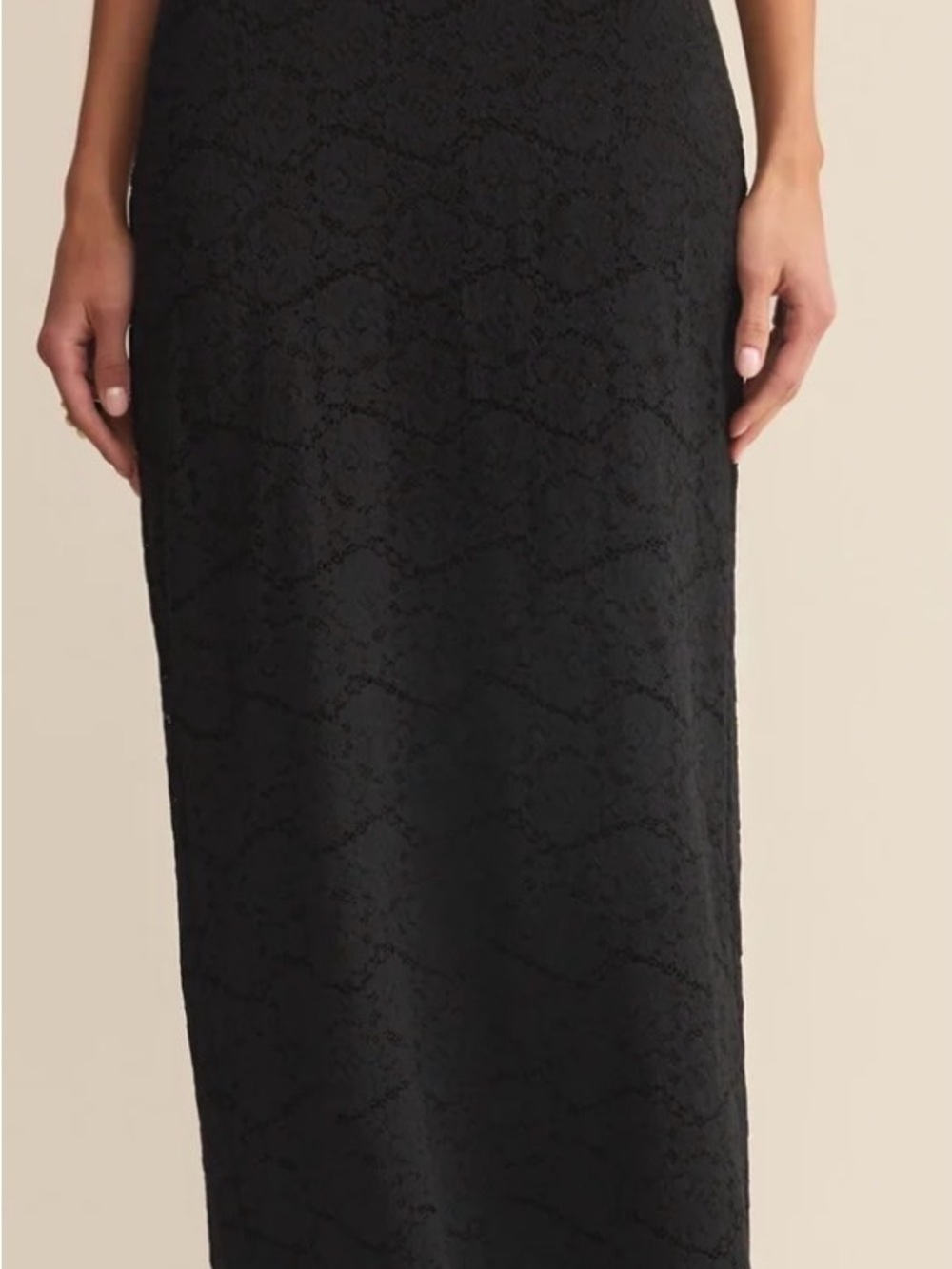 NWT Z Supply Black Via Lace Midi Skirt - Size Small